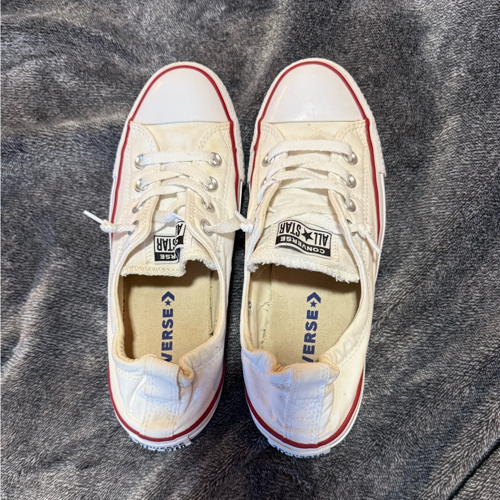 Converse White and Red Women's Shoes